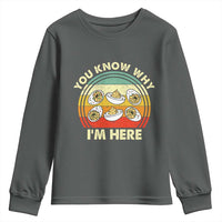 Funny Thanksgiving Deviled Eggs Youth Sweatshirt You Know Why I Am Here Easter Day - Wonder Print Shop