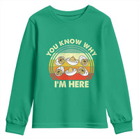 Funny Thanksgiving Deviled Eggs Youth Sweatshirt You Know Why I Am Here Easter Day - Wonder Print Shop