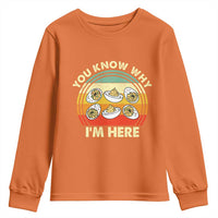 Funny Thanksgiving Deviled Eggs Youth Sweatshirt You Know Why I Am Here Easter Day - Wonder Print Shop