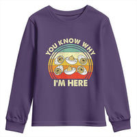 Funny Thanksgiving Deviled Eggs Youth Sweatshirt You Know Why I Am Here Easter Day - Wonder Print Shop