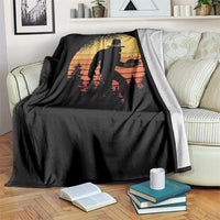 Bigfoot Pilgrim Turkey Pumpkin Thanksgiving Day Throw Blanket - Wonder Print Shop