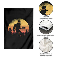 Bigfoot Pilgrim Turkey Pumpkin Thanksgiving Day Garden Flag - Wonder Print Shop