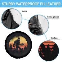 Bigfoot Pilgrim Turkey Pumpkin Thanksgiving Day Spare Tire Cover - Wonder Print Shop