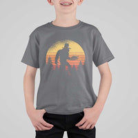 Bigfoot Pilgrim Turkey Pumpkin Thanksgiving Day T Shirt For Kid - Wonder Print Shop