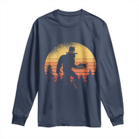 Bigfoot Pilgrim Turkey Pumpkin Thanksgiving Day Long Sleeve Shirt - Wonder Print Shop