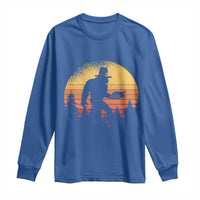 Bigfoot Pilgrim Turkey Pumpkin Thanksgiving Day Long Sleeve Shirt - Wonder Print Shop