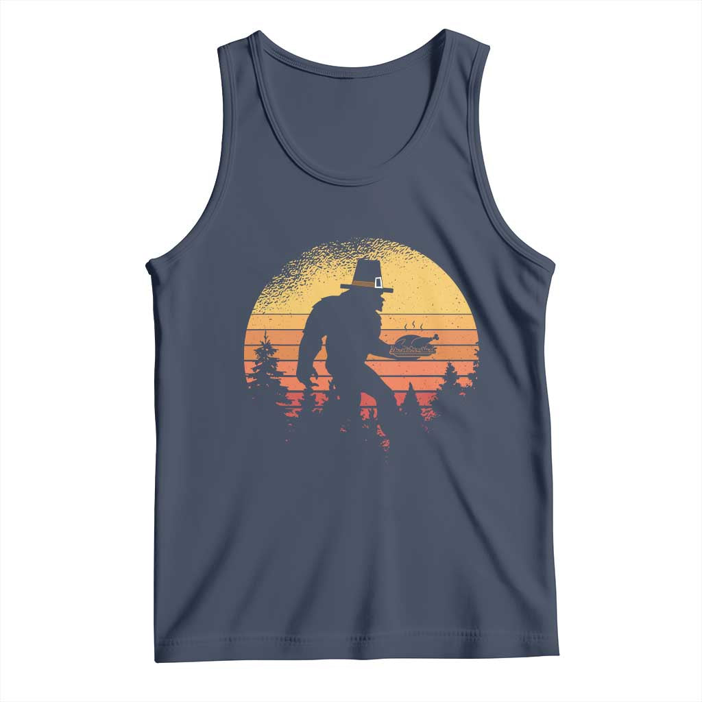Bigfoot Pilgrim Turkey Pumpkin Thanksgiving Day Tank Top - Wonder Print Shop