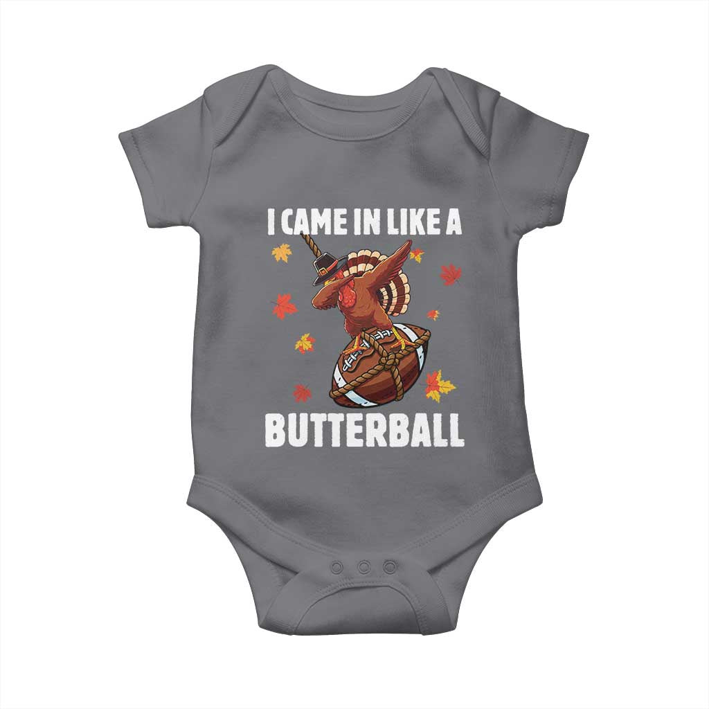 Funny I Came In Like A Butterball Baby Onesie Thanksgiving Dabbing Turkey - Wonder Print Shop