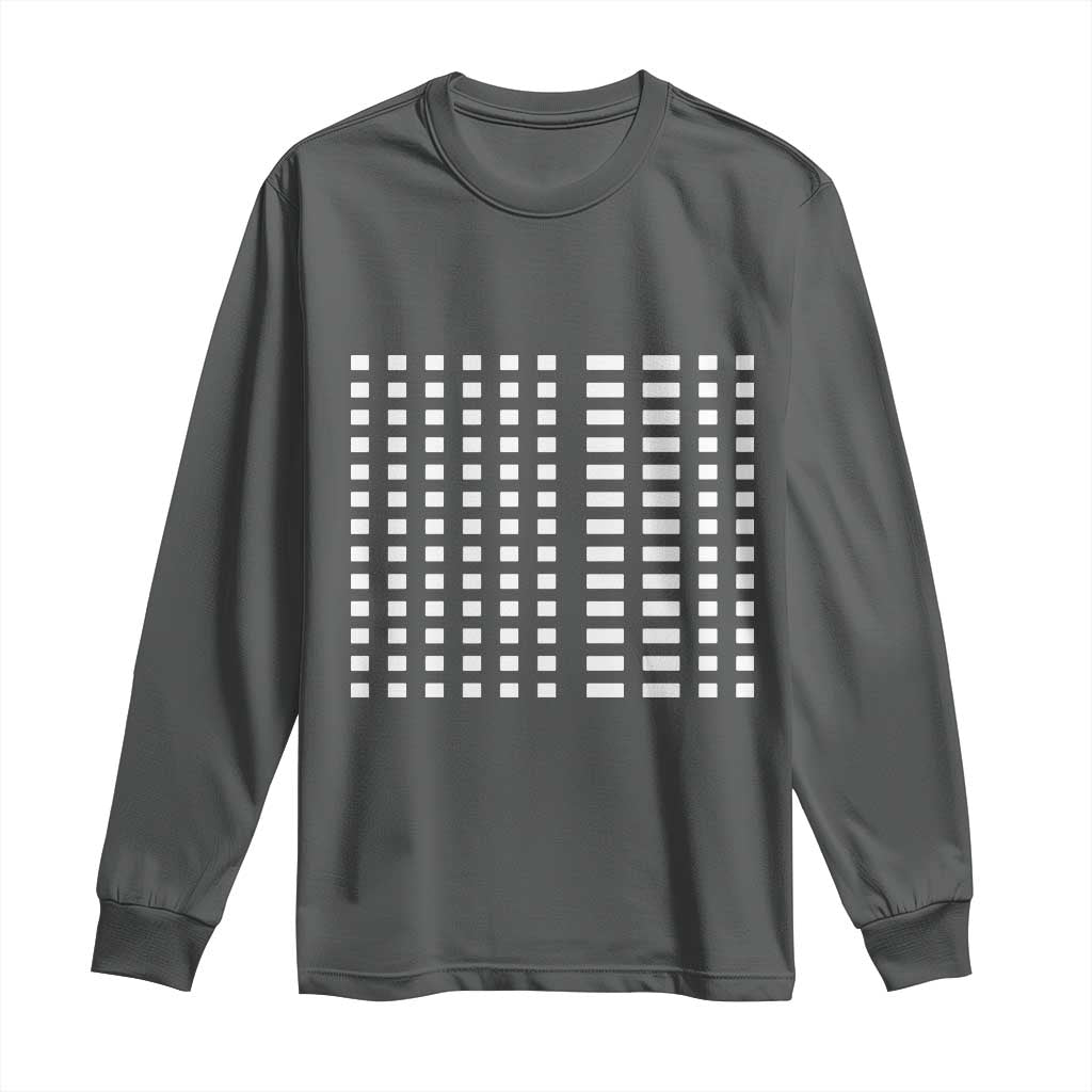 Six Seven 67 Morse Code Long Sleeve Shirt Subtle Secret Gen Alpha Meme - Wonder Print Shop