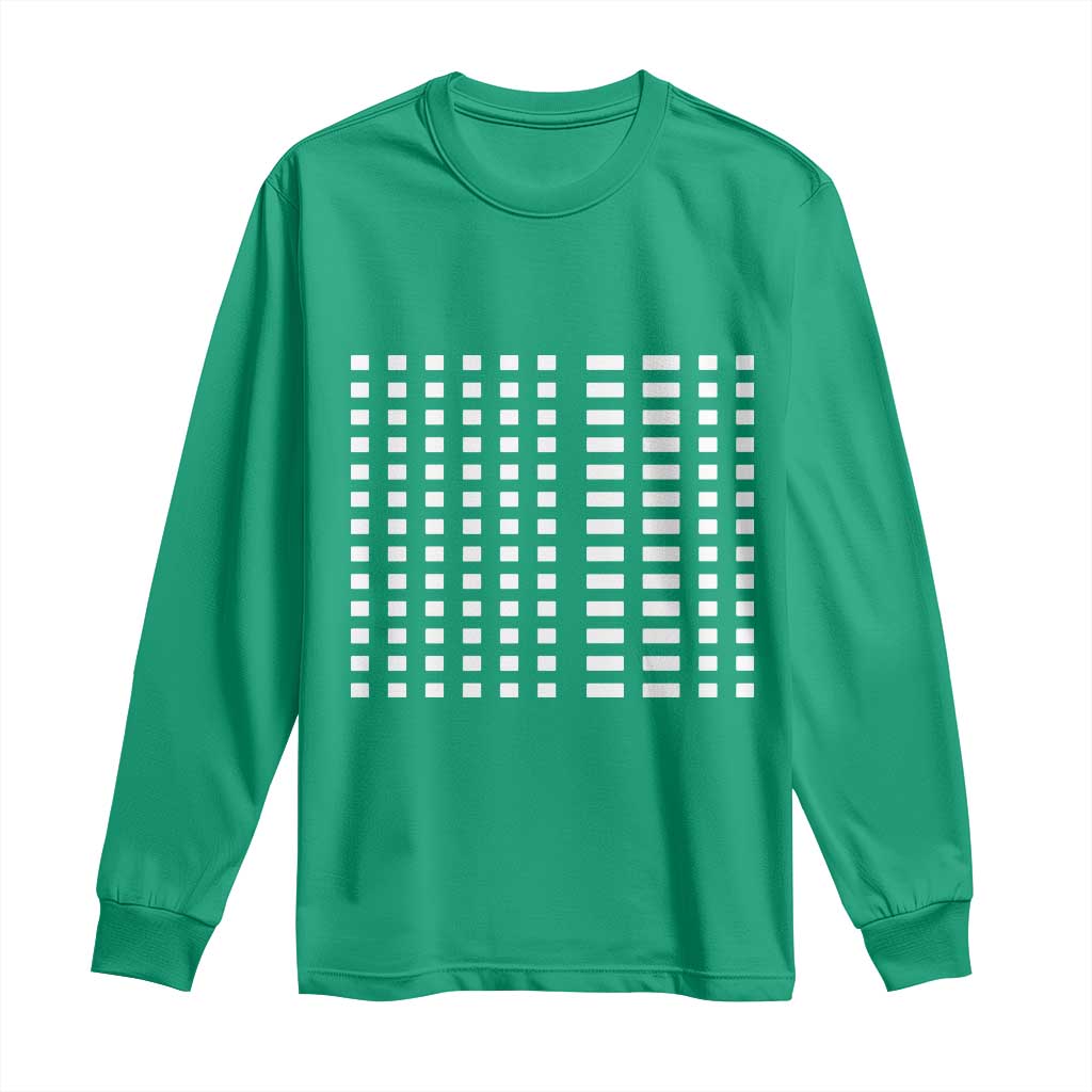 Six Seven 67 Morse Code Long Sleeve Shirt Subtle Secret Gen Alpha Meme - Wonder Print Shop
