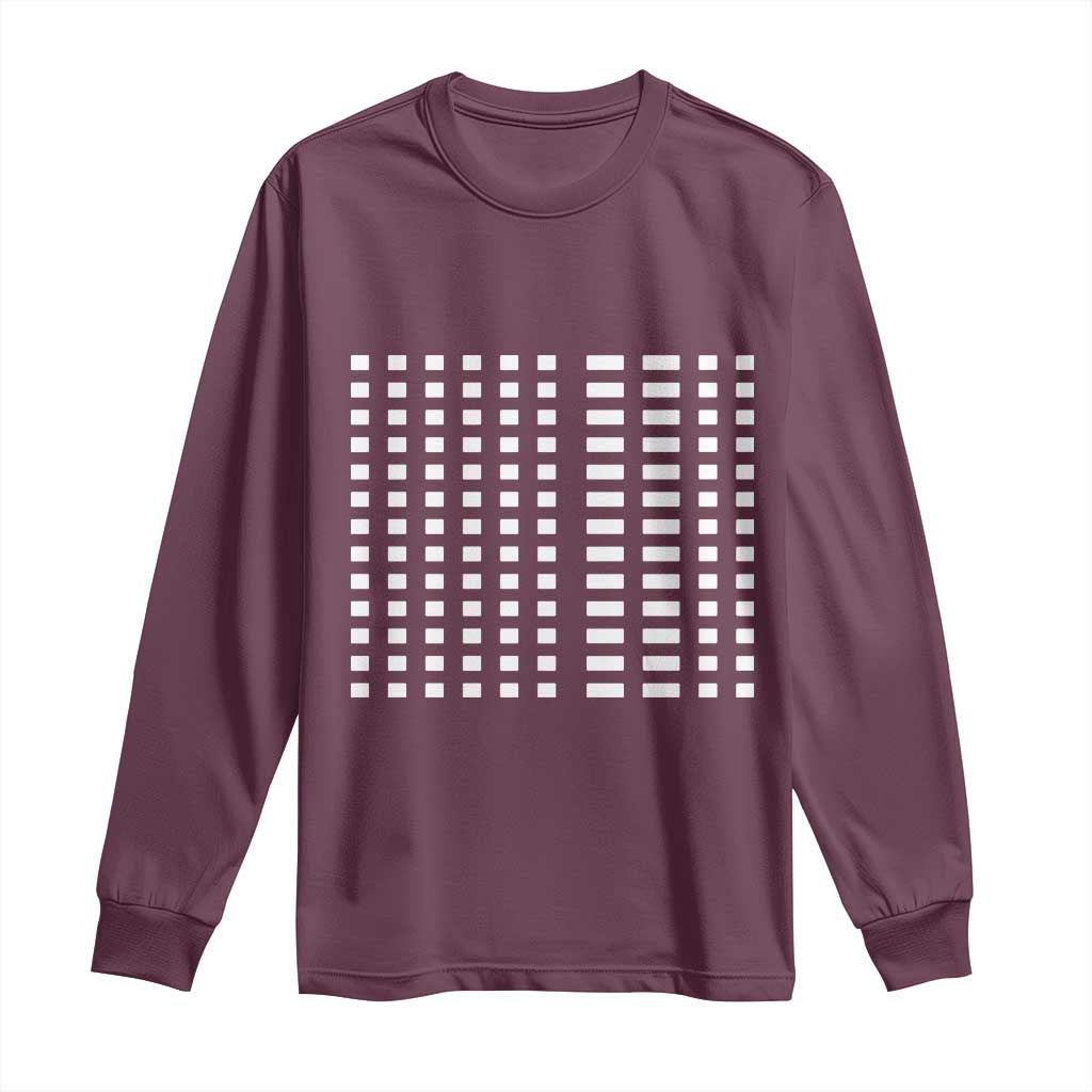 Six Seven 67 Morse Code Long Sleeve Shirt Subtle Secret Gen Alpha Meme - Wonder Print Shop