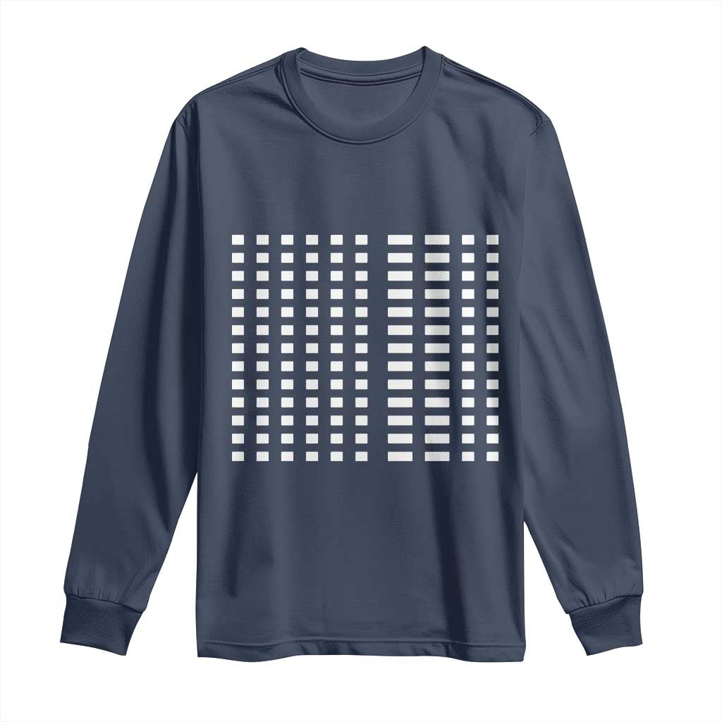 Six Seven 67 Morse Code Long Sleeve Shirt Subtle Secret Gen Alpha Meme - Wonder Print Shop
