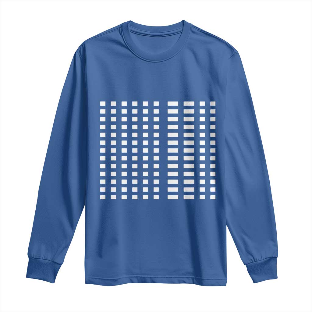 Six Seven 67 Morse Code Long Sleeve Shirt Subtle Secret Gen Alpha Meme - Wonder Print Shop