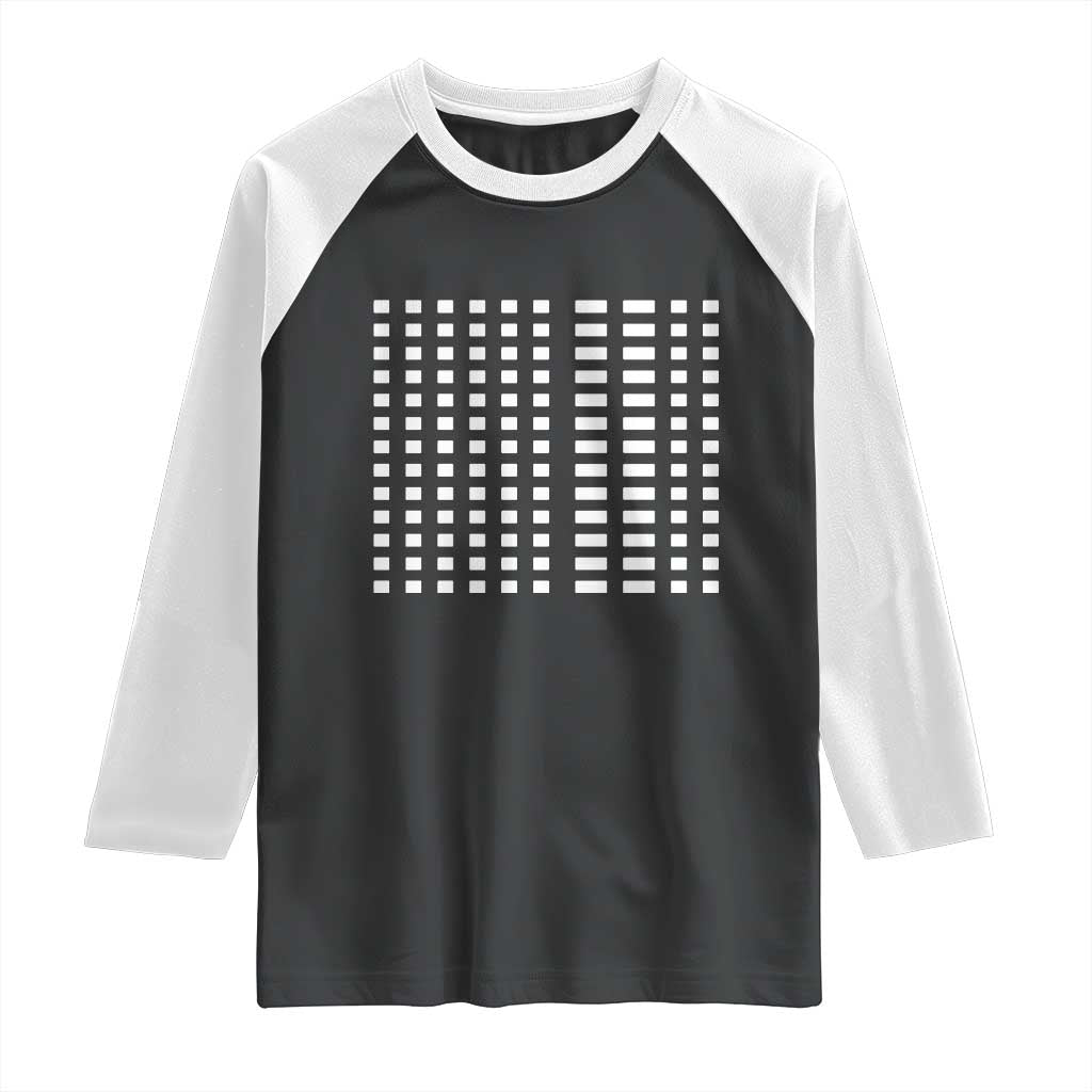 Six Seven 67 Morse Code Raglan Shirt Subtle Secret Gen Alpha Meme - Wonder Print Shop