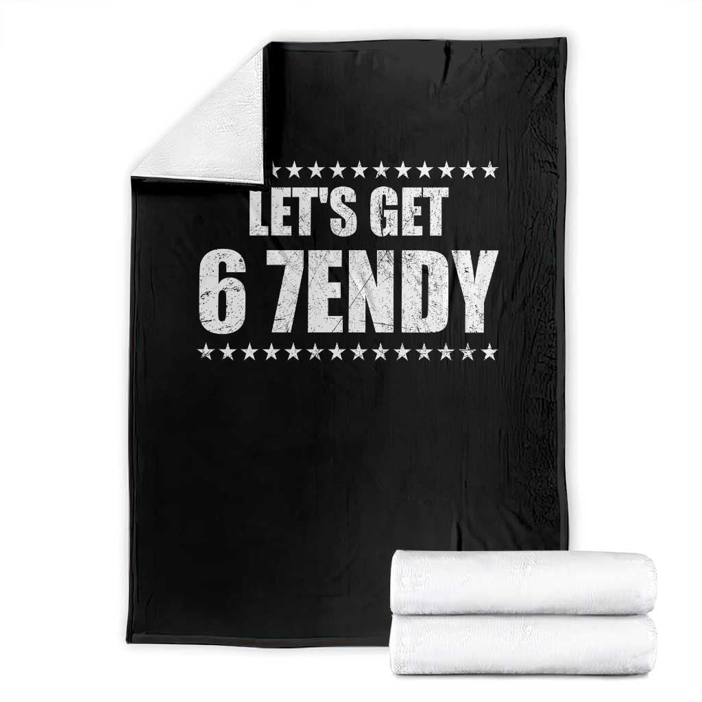 Lets Get Sendy 67 Six Seven Meme Alpha Slang Star Throw Blanket - Wonder Print Shop