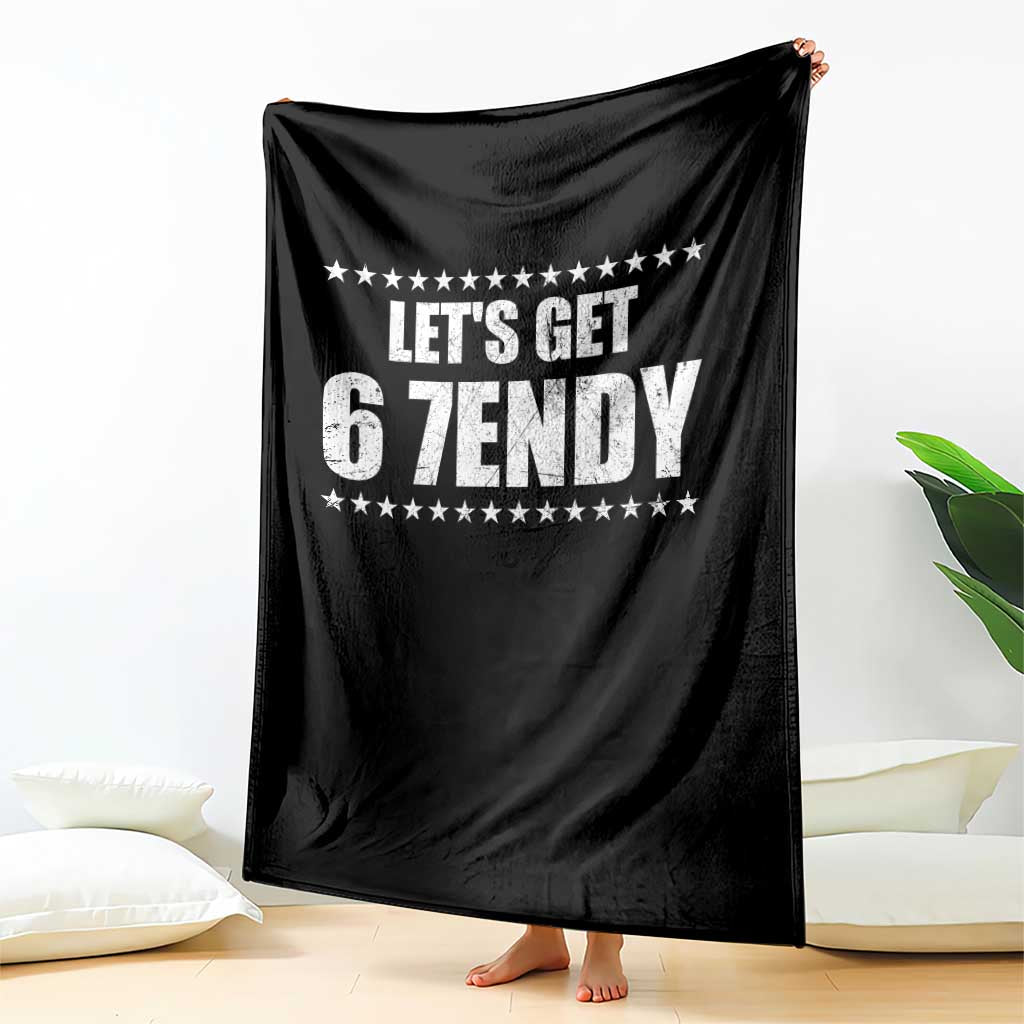 Lets Get Sendy 67 Six Seven Meme Alpha Slang Star Throw Blanket - Wonder Print Shop