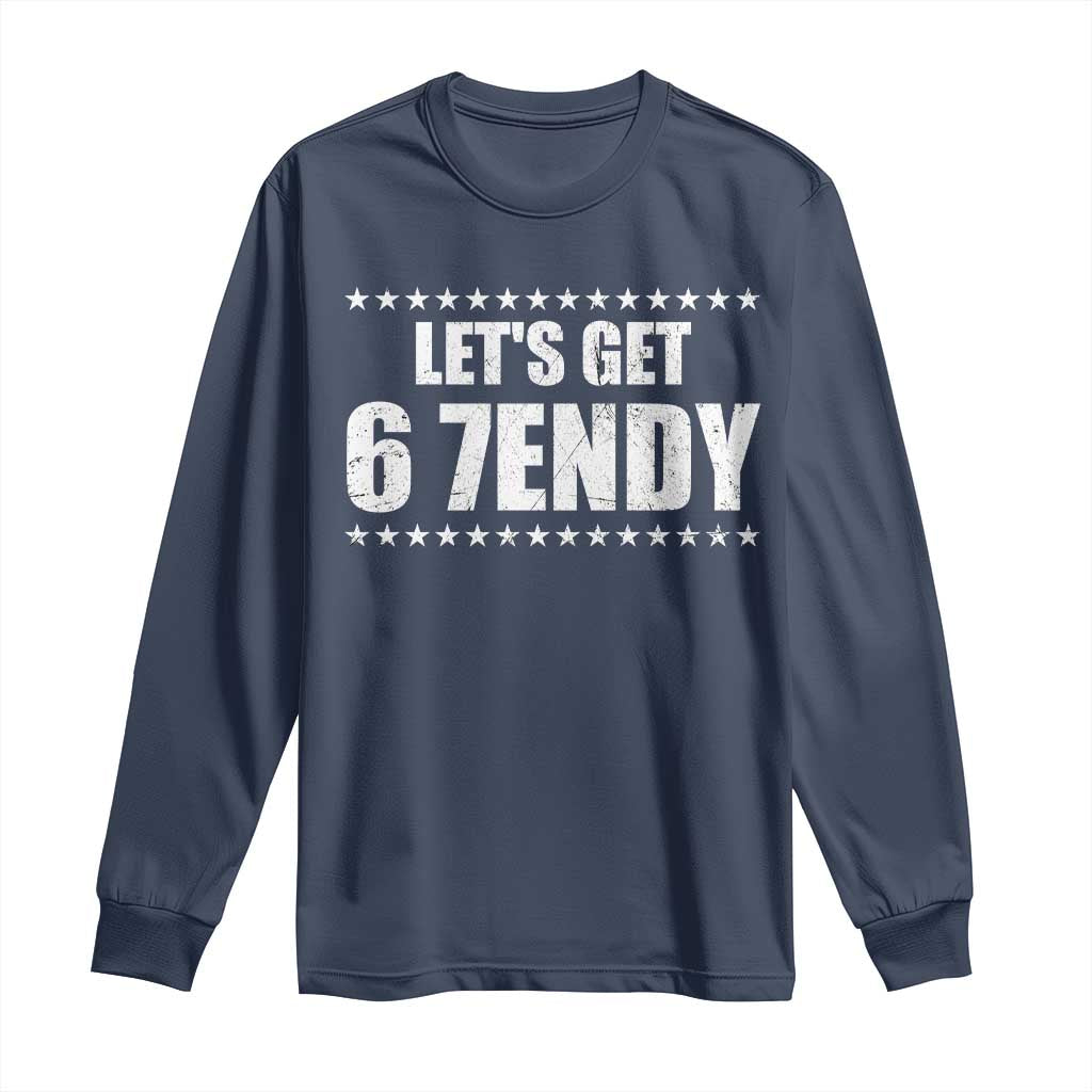 Lets Get Sendy 67 Six Seven Meme Alpha Slang Star Long Sleeve Shirt - Wonder Print Shop