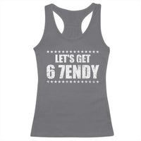 Lets Get Sendy 67 Six Seven Meme Alpha Slang Star Racerback Tank Top - Wonder Print Shop