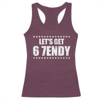 Lets Get Sendy 67 Six Seven Meme Alpha Slang Star Racerback Tank Top - Wonder Print Shop