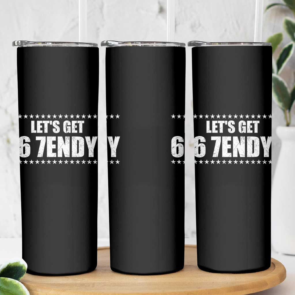 Lets Get Sendy 67 Six Seven Meme Alpha Slang Star Skinny Tumbler - Wonder Print Shop