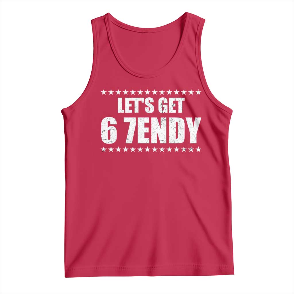 Lets Get Sendy 67 Six Seven Meme Alpha Slang Star Tank Top - Wonder Print Shop