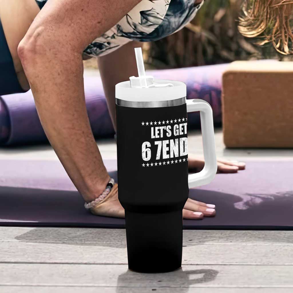 Lets Get Sendy 67 Six Seven Meme Alpha Slang Star Tumbler With Handle - Wonder Print Shop