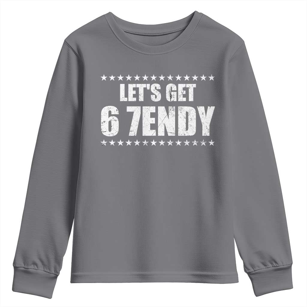Lets Get Sendy 67 Six Seven Meme Alpha Slang Star Youth Sweatshirt - Wonder Print Shop