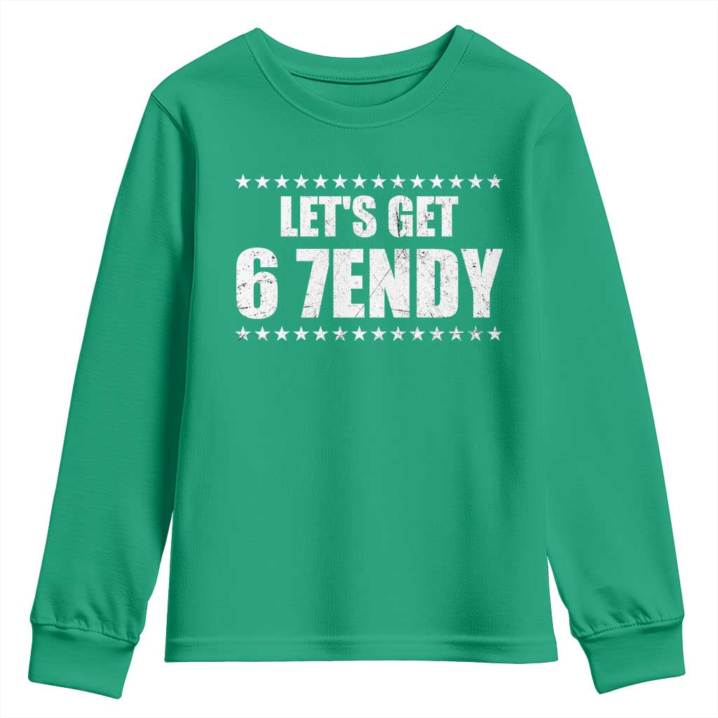 Lets Get Sendy 67 Six Seven Meme Alpha Slang Star Youth Sweatshirt - Wonder Print Shop