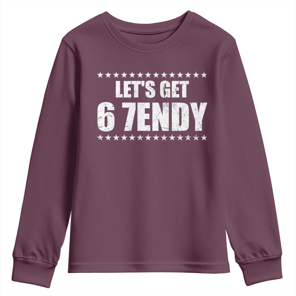 Lets Get Sendy 67 Six Seven Meme Alpha Slang Star Youth Sweatshirt - Wonder Print Shop