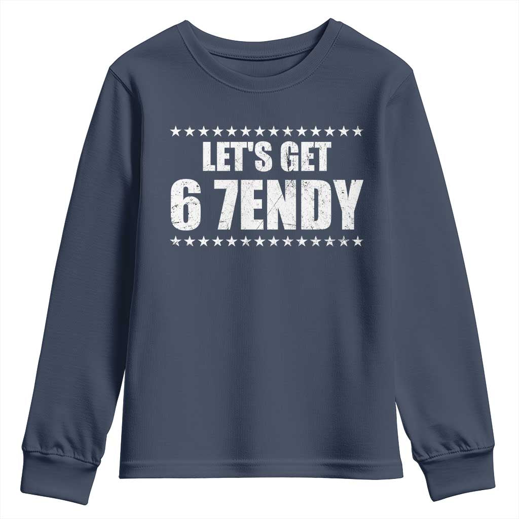 Lets Get Sendy 67 Six Seven Meme Alpha Slang Star Youth Sweatshirt - Wonder Print Shop