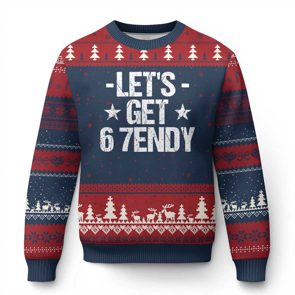 Lets Get Sendy 67 Six Seven Meme Alpha Slang Ugly Christmas Sweater - Wonder Print Shop