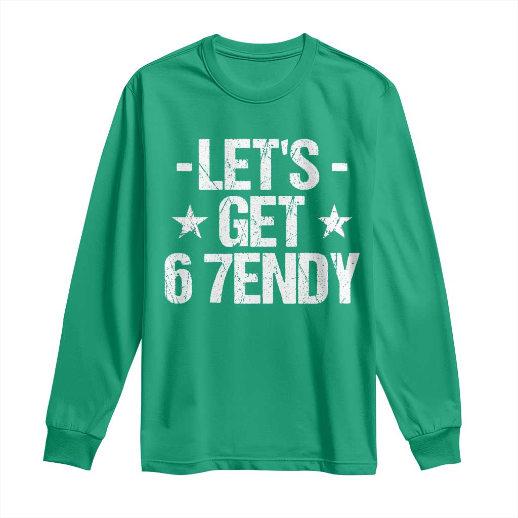 Lets Get Sendy 67 Six Seven Meme Alpha Slang Long Sleeve Shirt - Wonder Print Shop
