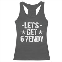 Lets Get Sendy 67 Six Seven Meme Alpha Slang Racerback Tank Top - Wonder Print Shop