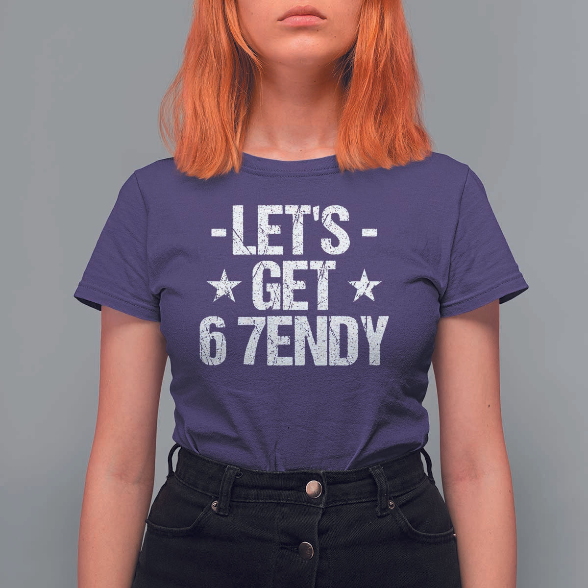 Lets Get Sendy 67 Six Seven Meme Alpha Slang T Shirt For Women - Wonder Print Shop