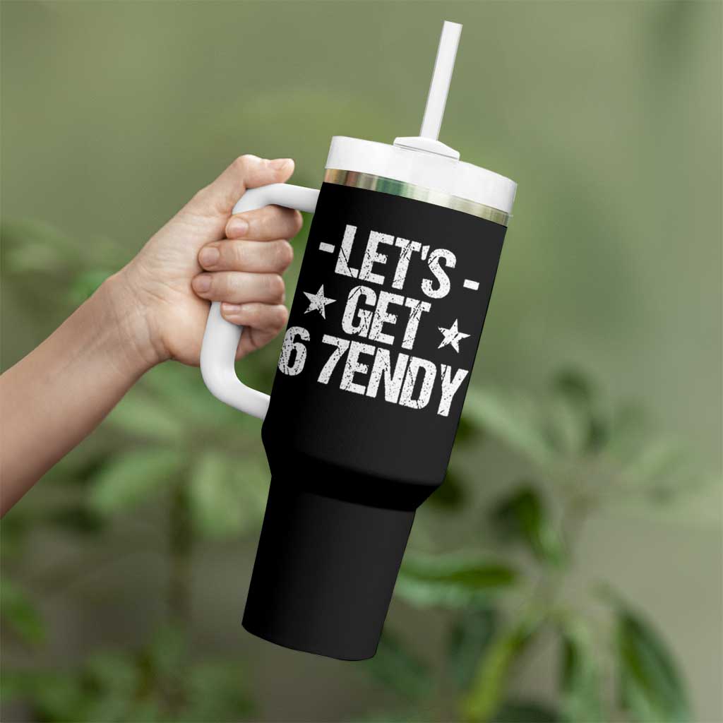 Lets Get Sendy 67 Six Seven Meme Alpha Slang Tumbler With Handle - Wonder Print Shop