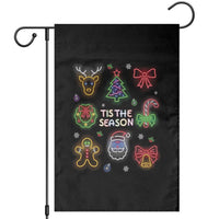 Funny Christmas Garden Flag Tis The Season Neon Lights Santa Gingerbread - Wonder Print Shop