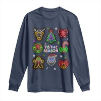 Funny Christmas Long Sleeve Shirt Tis The Season Neon Lights Santa Gingerbread