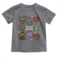 Funny Christmas Toddler T Shirt Tis The Season Neon Lights Santa Gingerbread