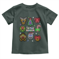 Funny Christmas Toddler T Shirt Tis The Season Neon Lights Santa Gingerbread