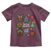 Funny Christmas Toddler T Shirt Tis The Season Neon Lights Santa Gingerbread