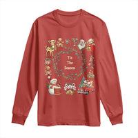 Retro Vintage Christmas Long Sleeve Shirt Tis The Season Santa Hat Xmas Wrealth