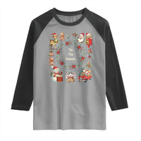 Retro Vintage Christmas Raglan Shirt Tis The Season Santa Hat Xmas Wrealth - Wonder Print Shop