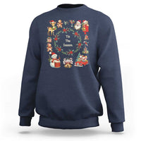 Retro Vintage Christmas Sweatshirt Tis The Season Santa Hat Xmas Wrealth - Wonder Print Shop