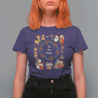 Retro Vintage Christmas T Shirt For Women Tis The Season Santa Hat Xmas Wrealth - Wonder Print Shop