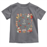 Retro Vintage Christmas Toddler T Shirt Tis The Season Santa Hat Xmas Wrealth