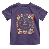 Retro Vintage Christmas Toddler T Shirt Tis The Season Santa Hat Xmas Wrealth