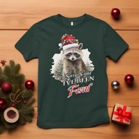 Funny Christmas Racoon T Shirt Sorry Santa I've Been Feral Trash Panda - Wonder Print Shop