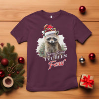 Funny Christmas Racoon T Shirt Sorry Santa I've Been Feral Trash Panda - Wonder Print Shop