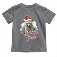Funny Christmas Racoon Toddler T Shirt Sorry Santa I've Been Feral Trash Panda