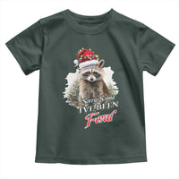 Funny Christmas Racoon Toddler T Shirt Sorry Santa I've Been Feral Trash Panda